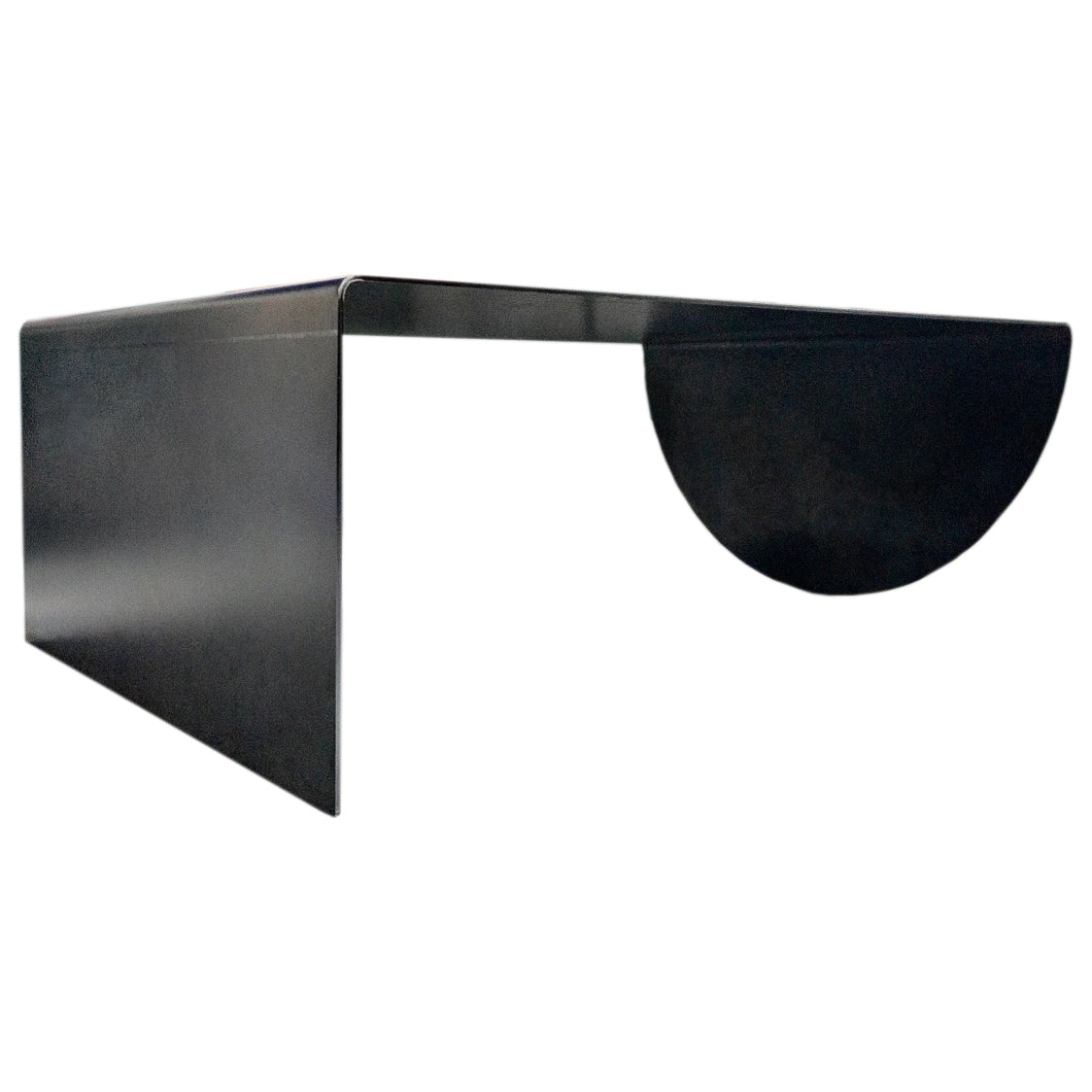 Asymmetrical Metal Coffee Table Heavy Duty Raw Steel
