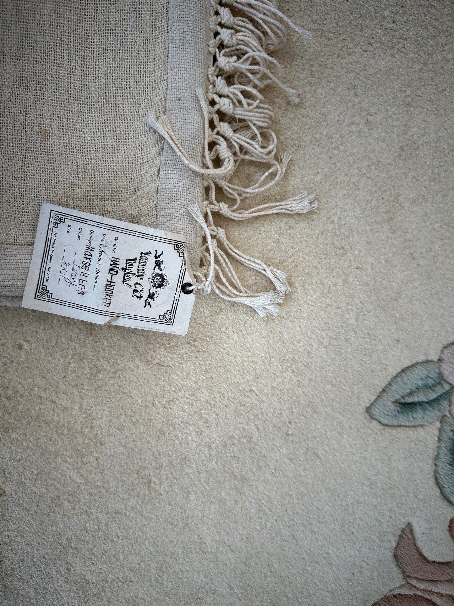 Hand-Tufted Chinese Aubusson Wool Rug – 7'10" x 11' – Luxurious Traditional Design