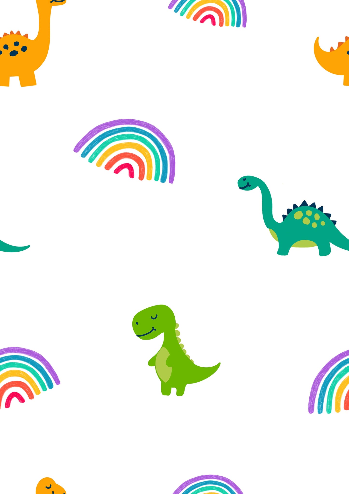 Dinosaur & Rainbow Printed Canopy