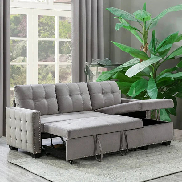 The House of Bonney Marais Recliner Sofa — Triple-Chic Manual Lounge in Mocha Drift Fabric