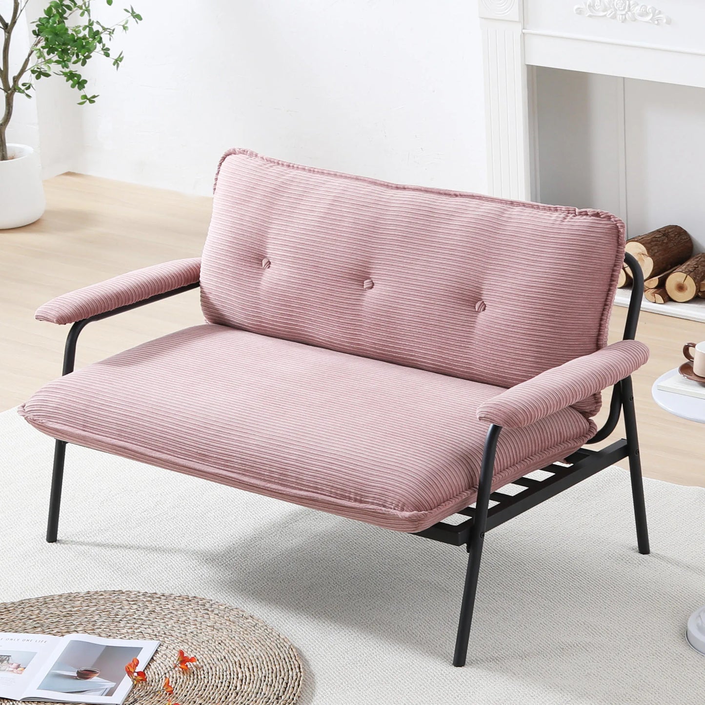 The House of Bonney “Le Club Petit” Sculpted Comfort Sofa — 53” Modern Blend for Cinematic Lounging, Quiet Wins, and Apartment Elegance
