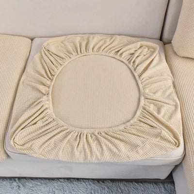 Bonney Élément Sofa Slipcover — Solid Color Elastic Furniture Protector with Premium Fit & Brushed Soft Finish for Modern Living Spaces