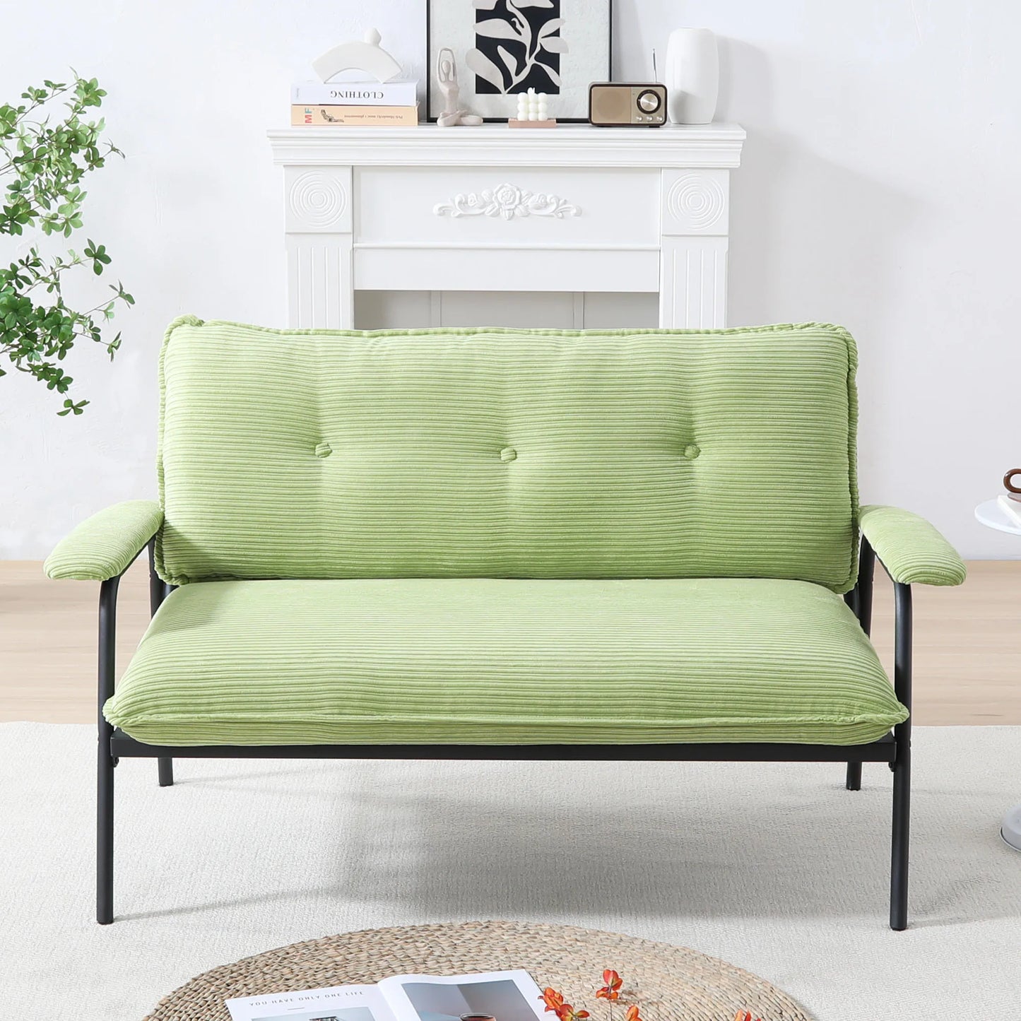 The House of Bonney “Le Club Petit” Sculpted Comfort Sofa — 53” Modern Blend for Cinematic Lounging, Quiet Wins, and Apartment Elegance
