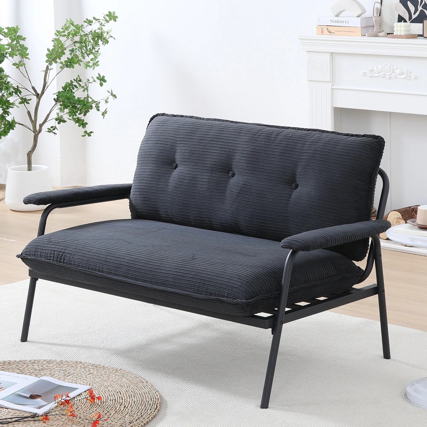 The House of Bonney “Le Club Petit” Sculpted Comfort Sofa — 53” Modern Blend for Cinematic Lounging, Quiet Wins, and Apartment Elegance
