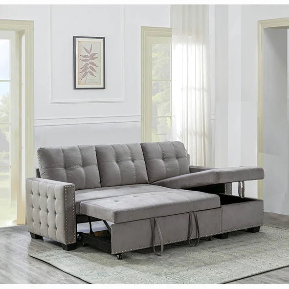 The House of Bonney Marais Recliner Sofa — Triple-Chic Manual Lounge in Mocha Drift Fabric