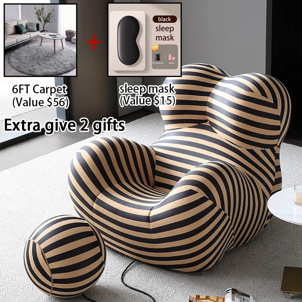 The Balconetta: Modern Recliner Lounge Chair in Soft Embrace Fabric