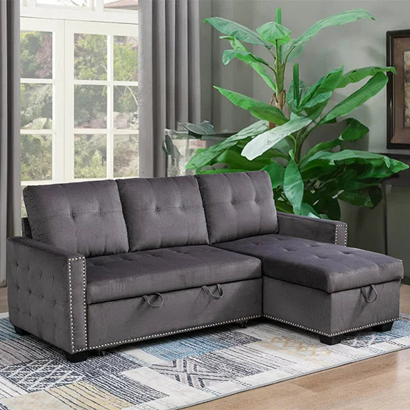 The House of Bonney Marais Recliner Sofa — Triple-Chic Manual Lounge in Mocha Drift Fabric