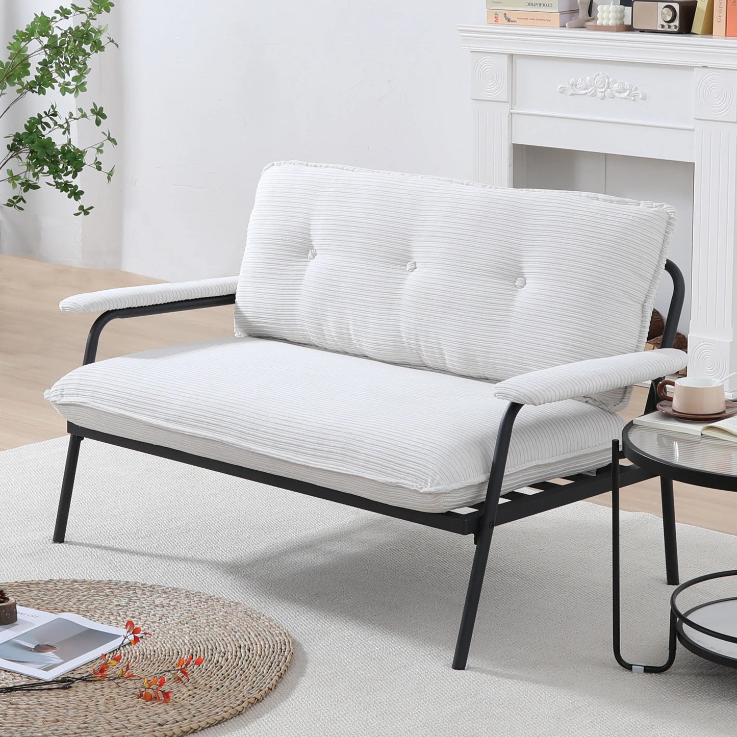 The House of Bonney “Le Club Petit” Sculpted Comfort Sofa — 53” Modern Blend for Cinematic Lounging, Quiet Wins, and Apartment Elegance