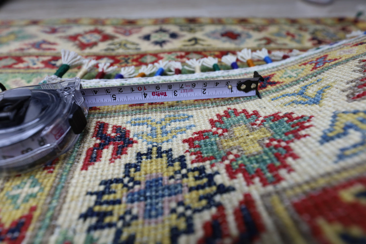 Hand-Knotted Afghani Kazak Wool Rug – 2’9″ x 9’2″