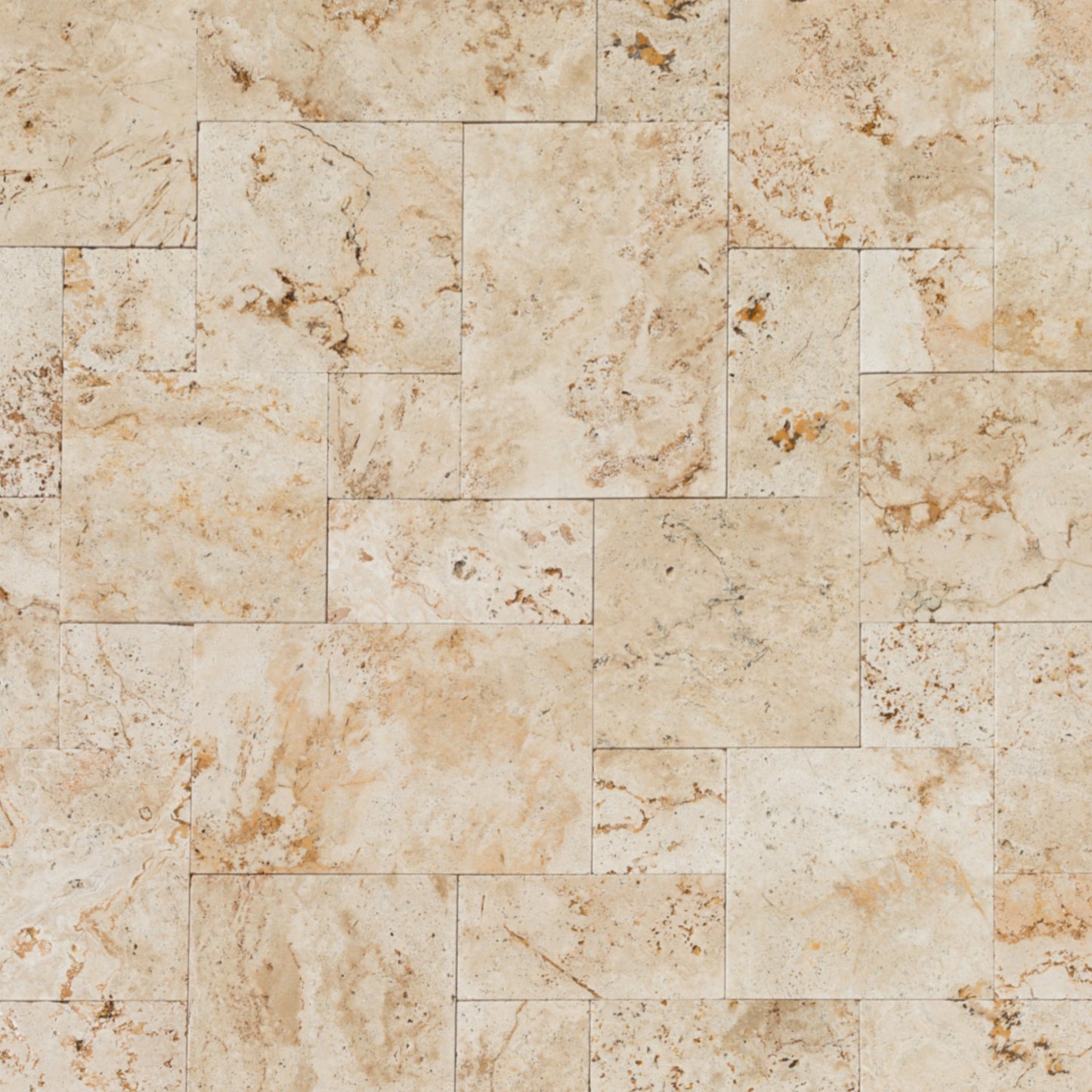 Light Antique Travertine Pattern Tumbled Pavers - Full Truckload
