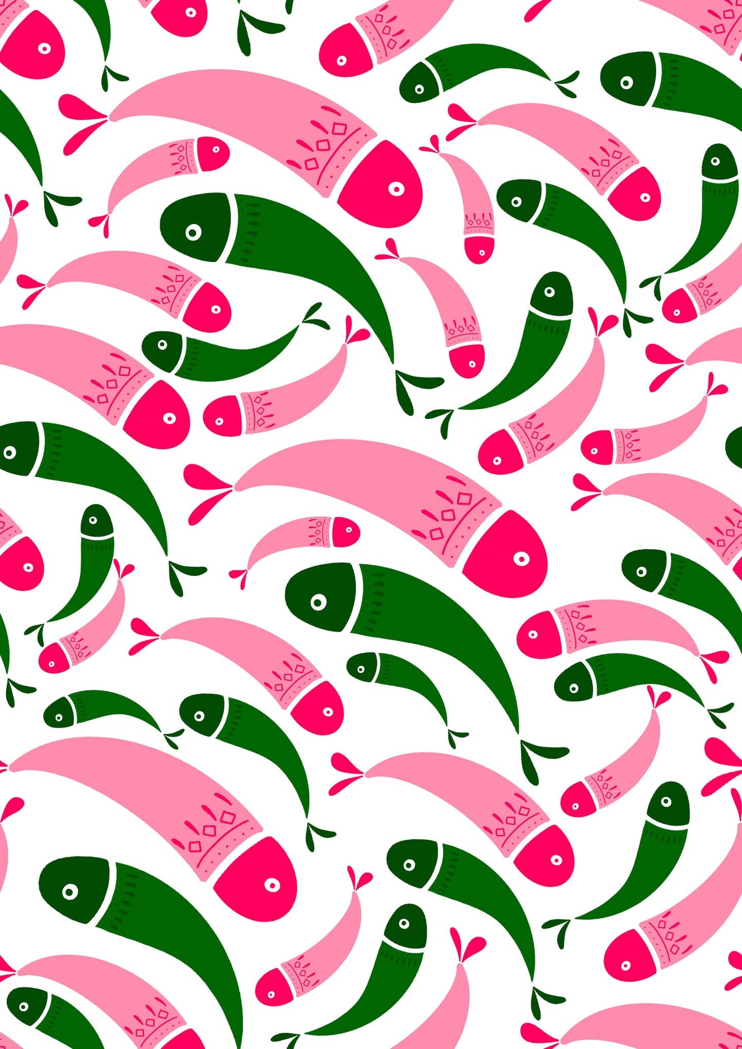 Multicolor Fish Printed Canopy