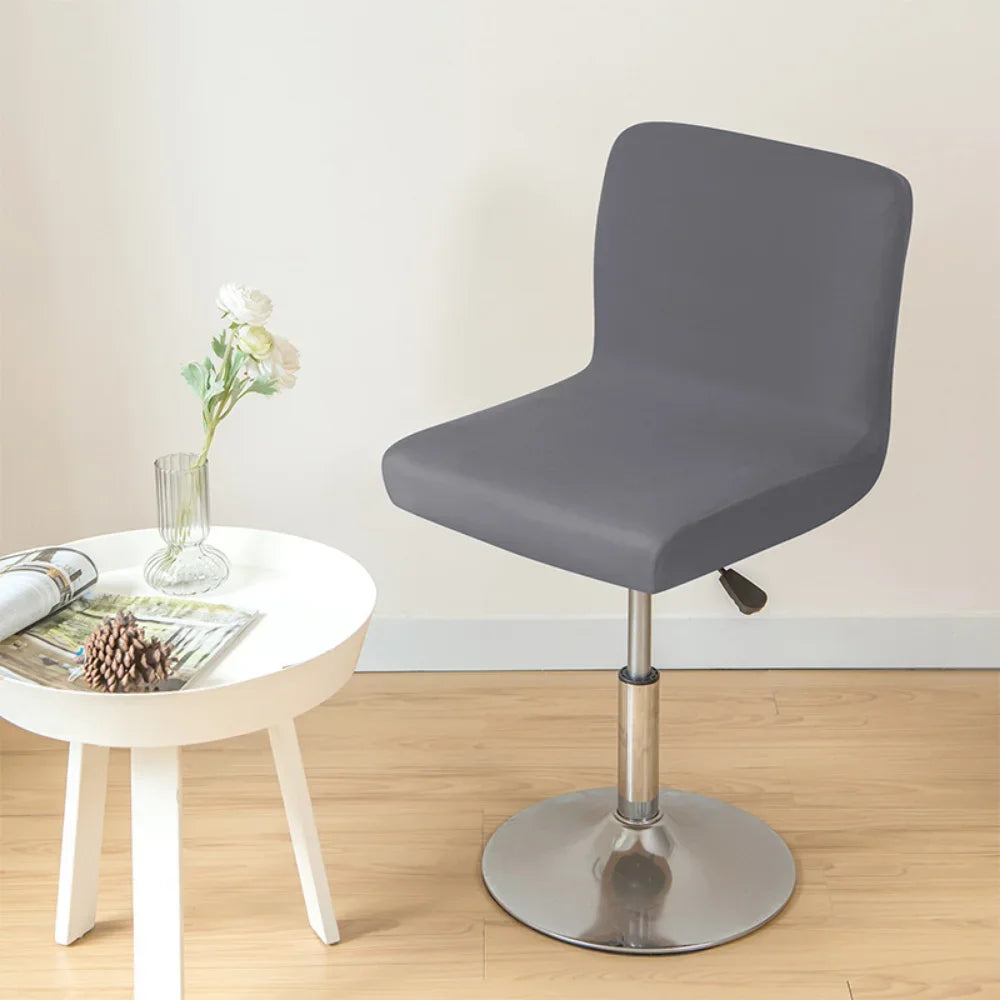 Bonney Atelier Spandex Bar Chair Cover — Elastic Short-Back Slipcover for Hotels, Banquets & Modern Living Spaces