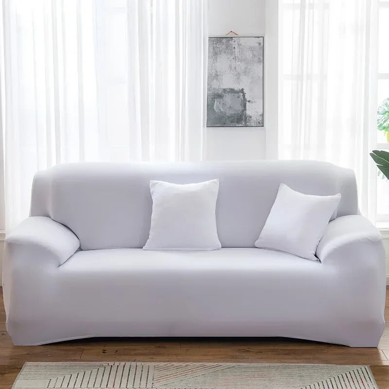 Silken Calm Stretch Sofa Cover Collection (1–4 Seater) | Summer-Breeze Spandex Sofa Protector for Living Rooms, L-Shaped & Corner Couches | Pet-Friendly Luxury Comfort