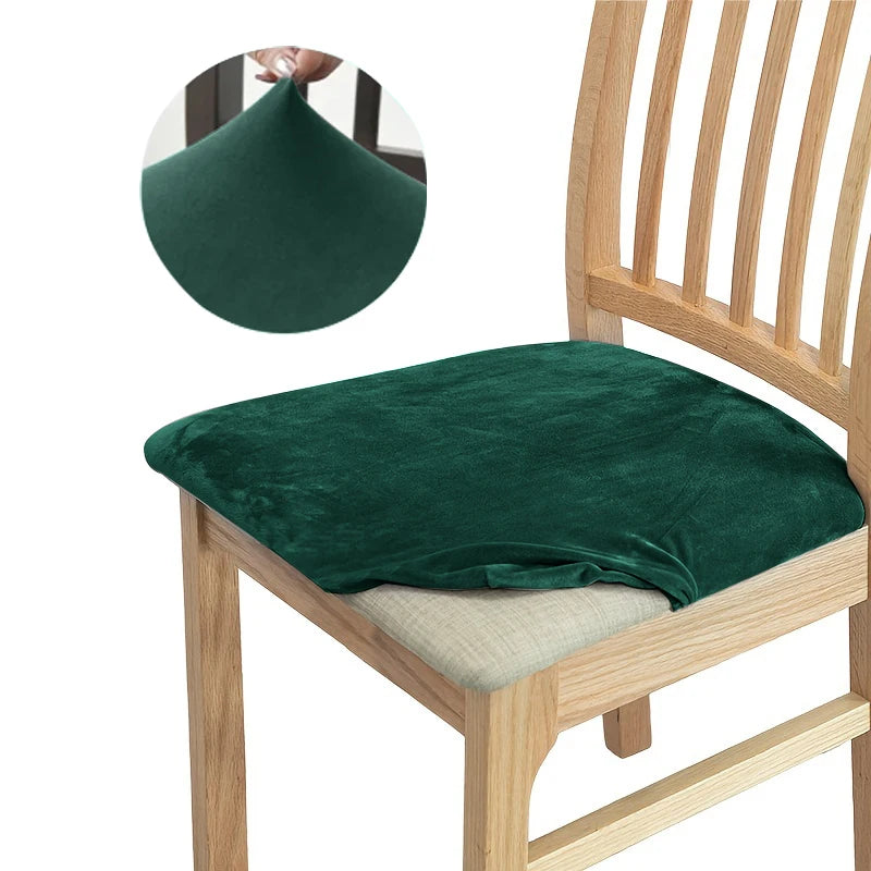 Bonney Velvet Harmony Chair Cushion Covers — High-Stretch Velvet Slipcovers for Dining, Office, Banquet & Boutique Interiors