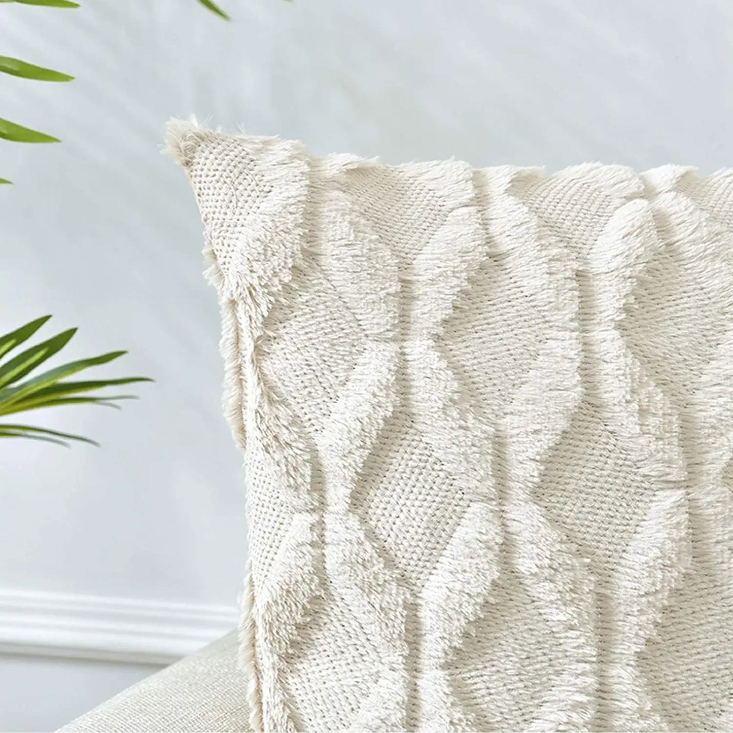 Whisper Linen Plush Cushion Cover | Beige Decorative Throw Pillow Case in 30x50 / 40x40 / 45x45 / 50x50 cm | Nordic-Inspired Soft Cozy Accent for Living Room, Chair & Bedroom Décor