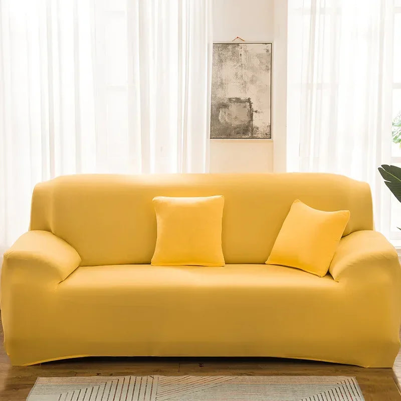 Silken Calm Stretch Sofa Cover Collection (1–4 Seater) | Summer-Breeze Spandex Sofa Protector for Living Rooms, L-Shaped & Corner Couches | Pet-Friendly Luxury Comfort