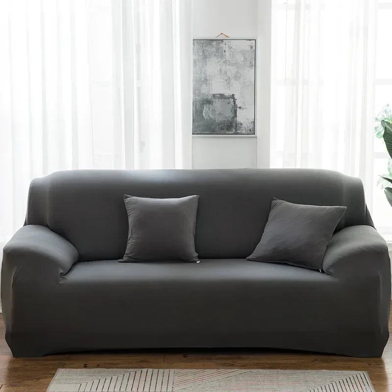 Silken Calm Stretch Sofa Cover Collection (1–4 Seater) | Summer-Breeze Spandex Sofa Protector for Living Rooms, L-Shaped & Corner Couches | Pet-Friendly Luxury Comfort