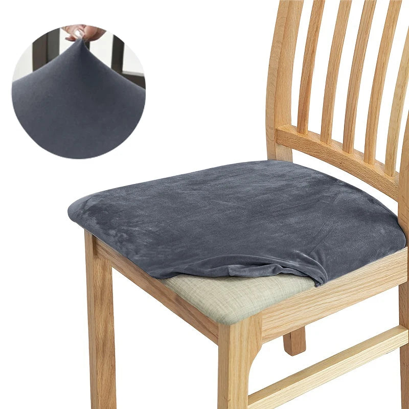 Bonney Velvet Harmony Chair Cushion Covers — High-Stretch Velvet Slipcovers for Dining, Office, Banquet & Boutique Interiors