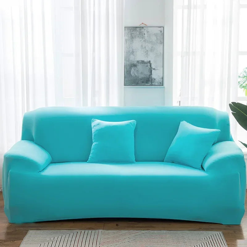 Silken Calm Stretch Sofa Cover Collection (1–4 Seater) | Summer-Breeze Spandex Sofa Protector for Living Rooms, L-Shaped & Corner Couches | Pet-Friendly Luxury Comfort