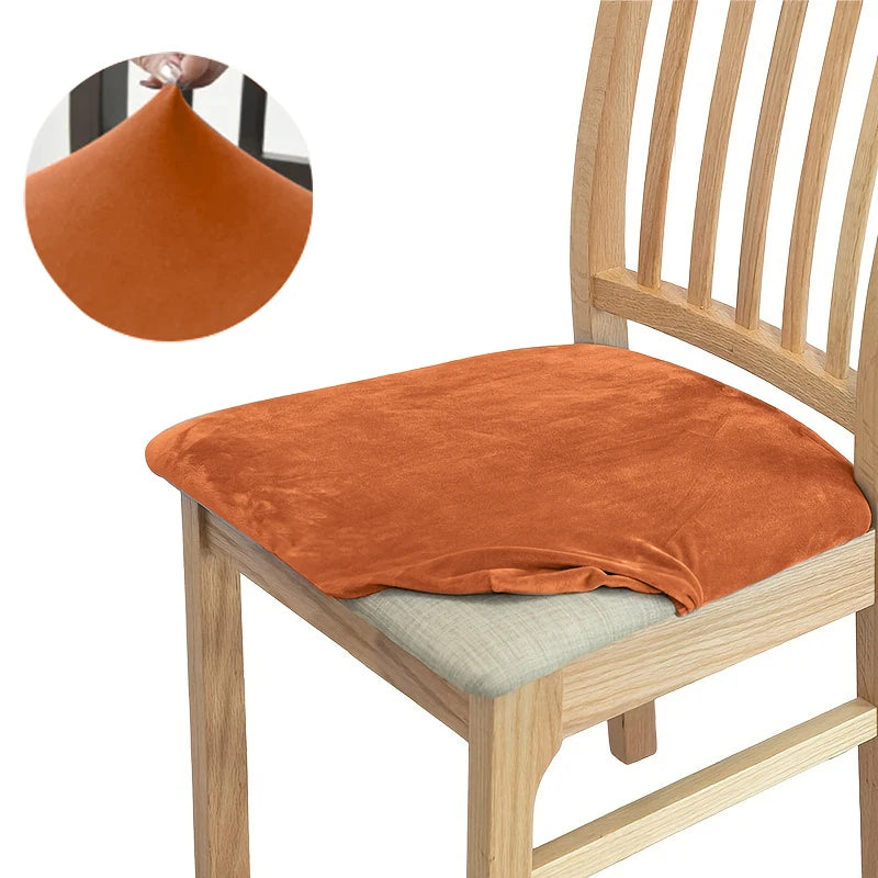 Bonney Velvet Harmony Chair Cushion Covers — High-Stretch Velvet Slipcovers for Dining, Office, Banquet & Boutique Interiors