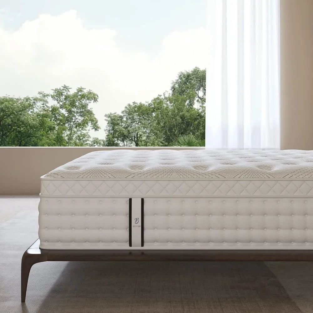 The House of Bonney 14-Inch Queen Hybrid Mattress – Deep Sleep Luxury with Lumbar Support, Orthopedic Firm Memory Foam, Motion Isolation & Pain Relief
