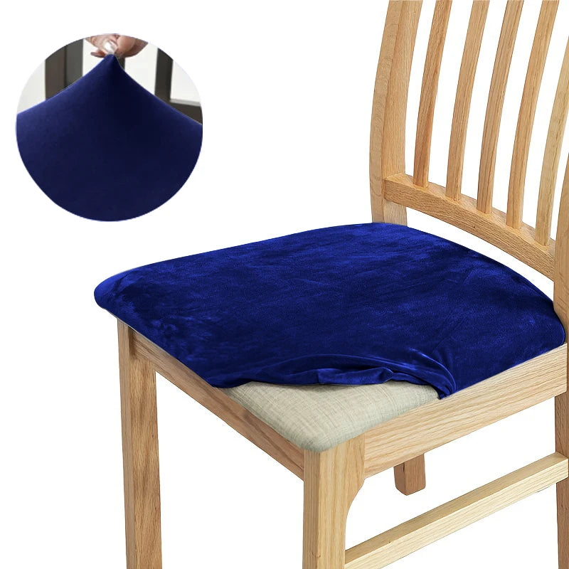 Bonney Velvet Harmony Chair Cushion Covers — High-Stretch Velvet Slipcovers for Dining, Office, Banquet & Boutique Interiors