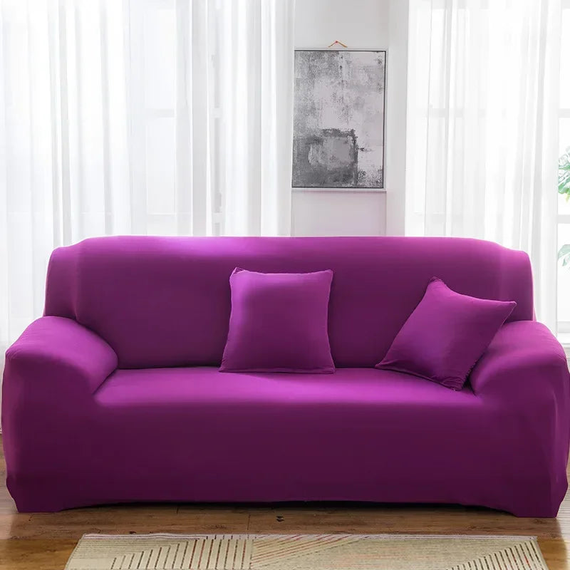 Silken Calm Stretch Sofa Cover Collection (1–4 Seater) | Summer-Breeze Spandex Sofa Protector for Living Rooms, L-Shaped & Corner Couches | Pet-Friendly Luxury Comfort