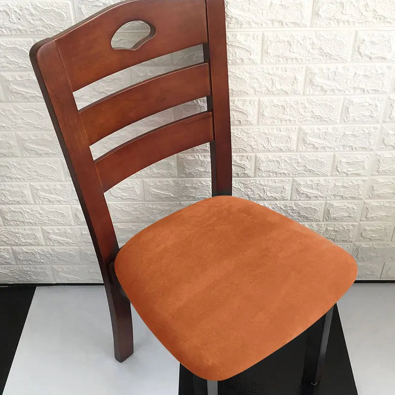 Velvet Haven Chair Cushion Cover | Modern Stretch Velvet Seat Protector For Dining, Office & Banquet Chairs | Soft, Nonslip, Waterproof Elegance In Every Color