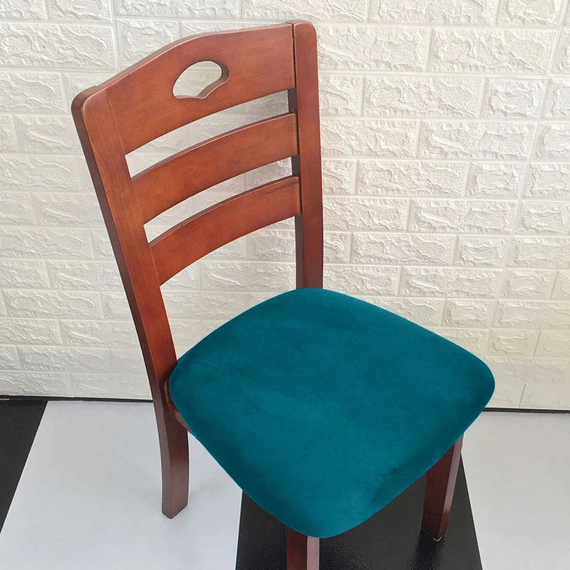 Velvet Haven Chair Cushion Cover | Modern Stretch Velvet Seat Protector For Dining, Office & Banquet Chairs | Soft, Nonslip, Waterproof Elegance In Every Color