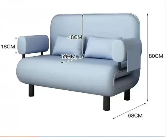 Bonney Rêve Convertible Sofa Bed — Modern Folding Telescopic Design for Small Apartments, Balcony Lounges & Single Suites