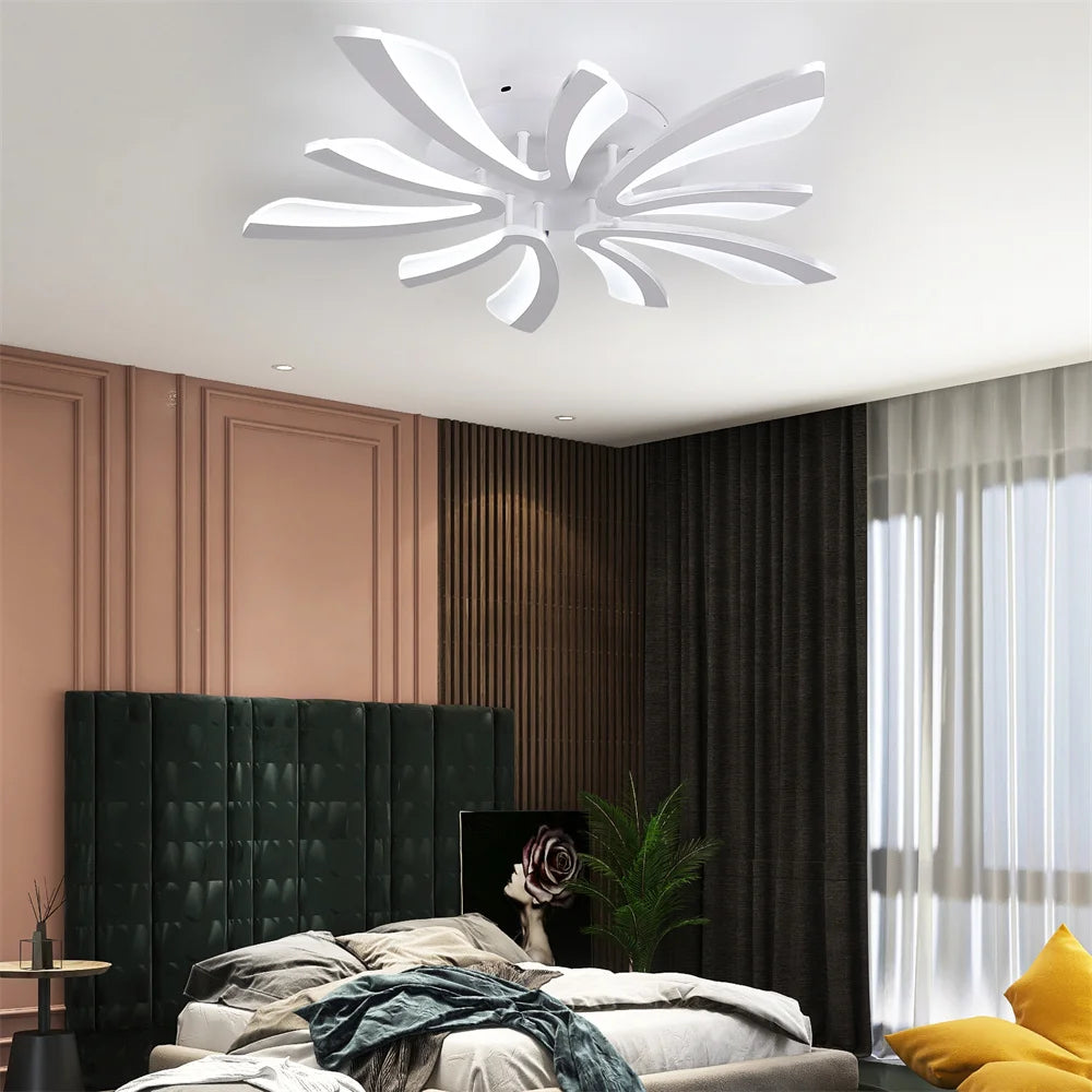 LuminTree Modern Acrylic LED Ceiling Lamp – Remote Dimming Tree Branch Chandelier for Living, Dining & Bedroom Serenity