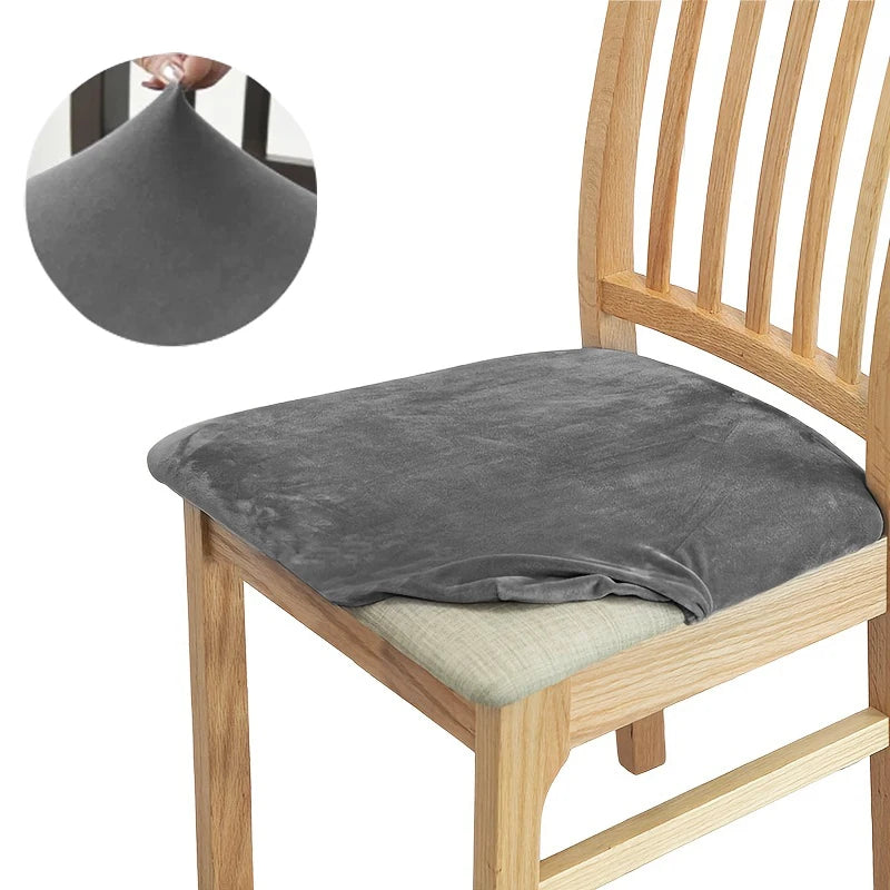 Bonney Velvet Harmony Chair Cushion Covers — High-Stretch Velvet Slipcovers for Dining, Office, Banquet & Boutique Interiors