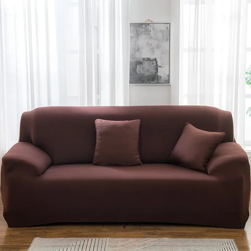 Silken Calm Stretch Sofa Cover Collection (1–4 Seater) | Summer-Breeze Spandex Sofa Protector for Living Rooms, L-Shaped & Corner Couches | Pet-Friendly Luxury Comfort