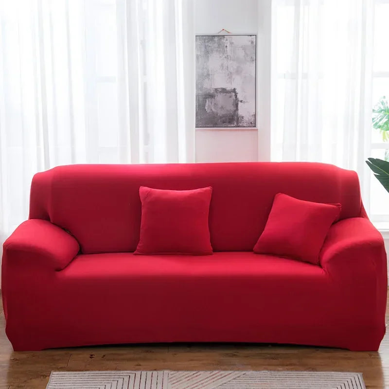 Silken Calm Stretch Sofa Cover Collection (1–4 Seater) | Summer-Breeze Spandex Sofa Protector for Living Rooms, L-Shaped & Corner Couches | Pet-Friendly Luxury Comfort