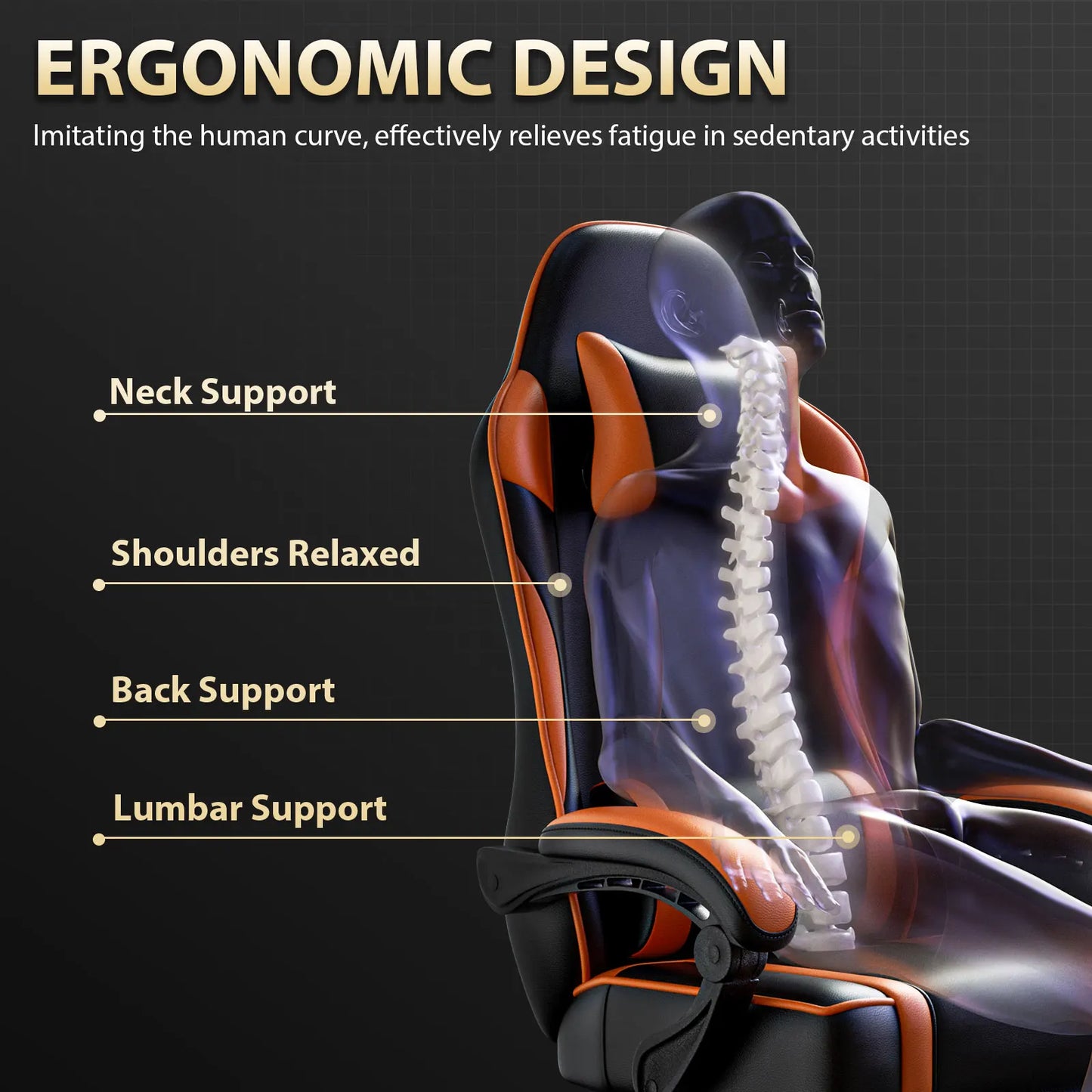 The House Of Bonney™ Supreme Recline Gaming Chair with Footrest – Premium PU Leather Gamer & Office Throne for Adults