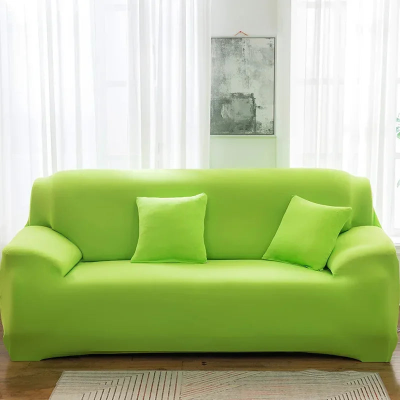 Silken Calm Stretch Sofa Cover Collection (1–4 Seater) | Summer-Breeze Spandex Sofa Protector for Living Rooms, L-Shaped & Corner Couches | Pet-Friendly Luxury Comfort
