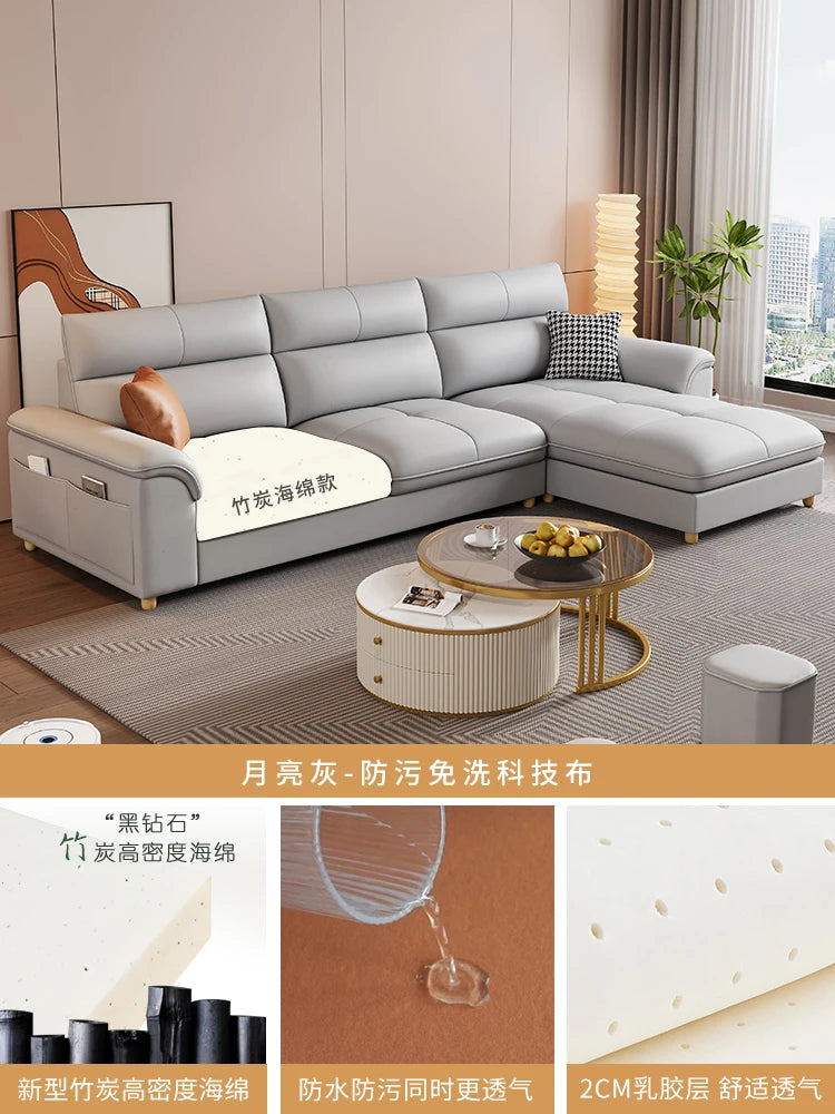 Bonney Dutrieux Minimalist U-Shaped Velvet Sofa — Aesthetic Modular Sleeper Sofa With Sponge Core And Washable Craft Design