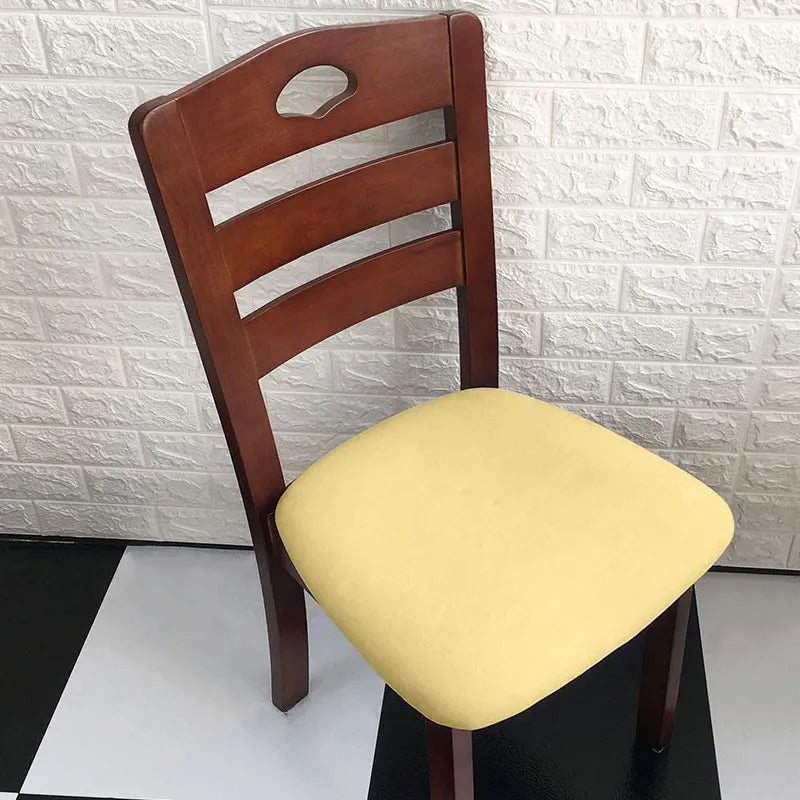 Velvet Haven Chair Cushion Cover | Modern Stretch Velvet Seat Protector For Dining, Office & Banquet Chairs | Soft, Nonslip, Waterproof Elegance In Every Color