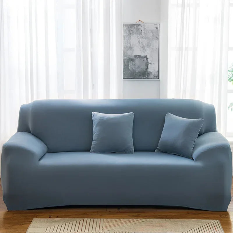 Silken Calm Stretch Sofa Cover Collection (1–4 Seater) | Summer-Breeze Spandex Sofa Protector for Living Rooms, L-Shaped & Corner Couches | Pet-Friendly Luxury Comfort