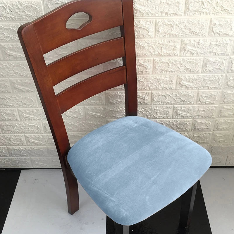 Velvet Haven Chair Cushion Cover | Modern Stretch Velvet Seat Protector For Dining, Office & Banquet Chairs | Soft, Nonslip, Waterproof Elegance In Every Color