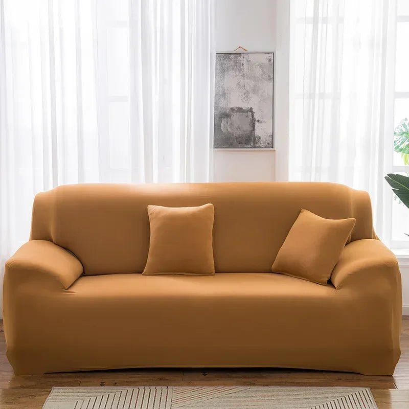 Silken Calm Stretch Sofa Cover Collection (1–4 Seater) | Summer-Breeze Spandex Sofa Protector for Living Rooms, L-Shaped & Corner Couches | Pet-Friendly Luxury Comfort