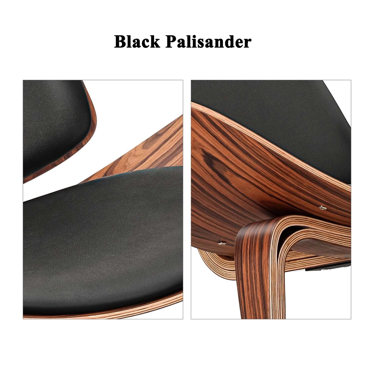 Aurora Shell Lounge Chair | Modern Nordic Three-Legged Bentwood Chair in Ash Plywood & Top-Grain Leather | Contemporary Luxury Seating for Living Room, Study & Bedroom