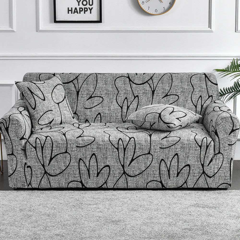 🌸 Capri Bloom Sofa Dress – Elastic Floral Furniture Cover for Effortless Elegance ✨