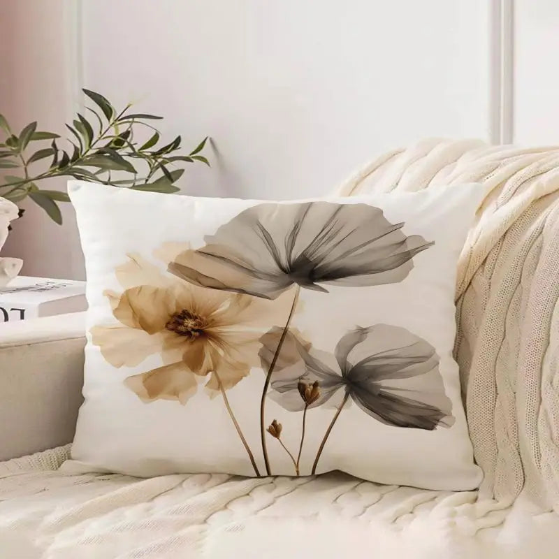 Whisper Linen Plush Cushion Cover | Beige Decorative Throw Pillow Case in 30x50 / 40x40 / 45x45 / 50x50 cm | Nordic-Inspired Soft Cozy Accent for Living Room, Chair & Bedroom Décor