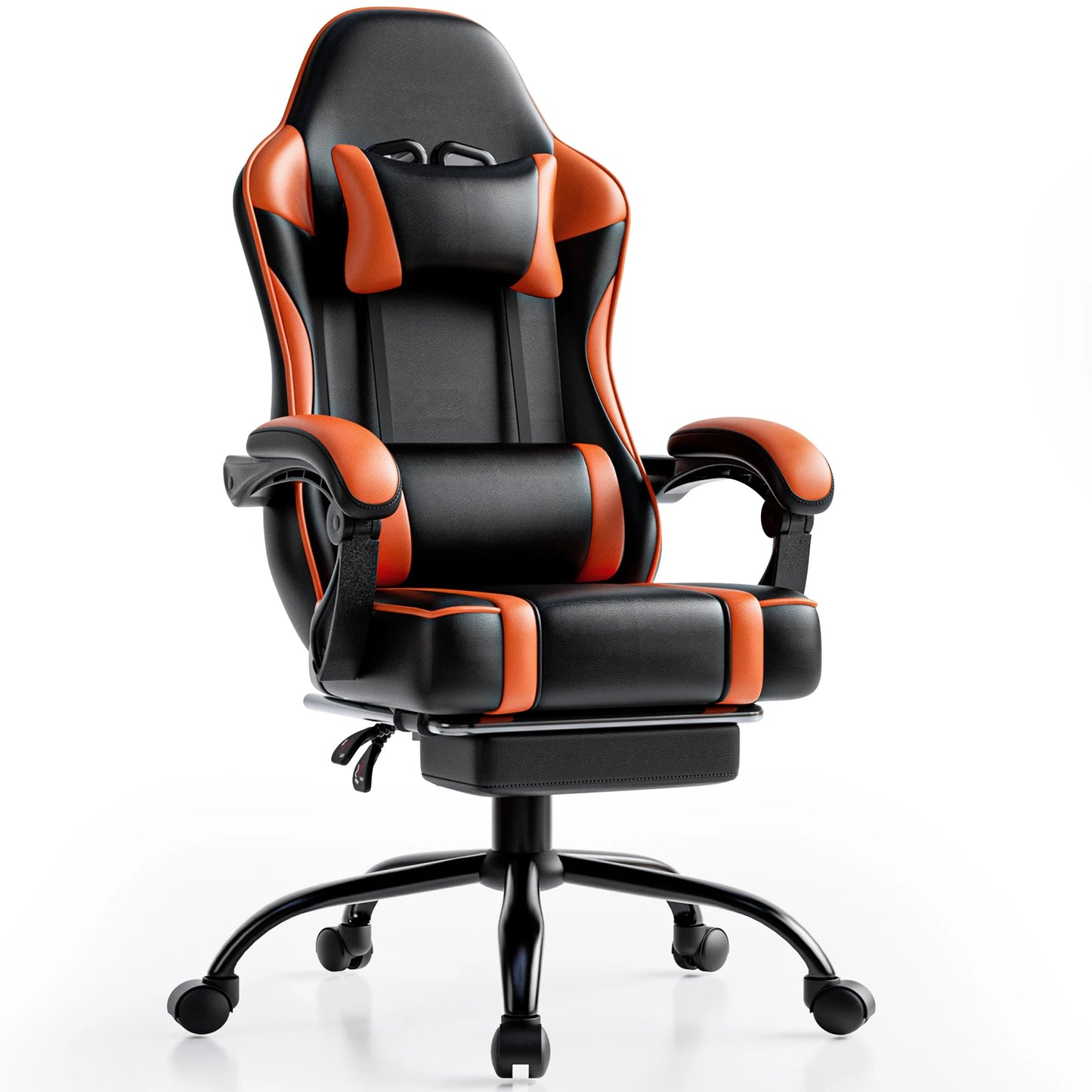 The House Of Bonney™ Supreme Recline Gaming Chair with Footrest – Premium PU Leather Gamer & Office Throne for Adults