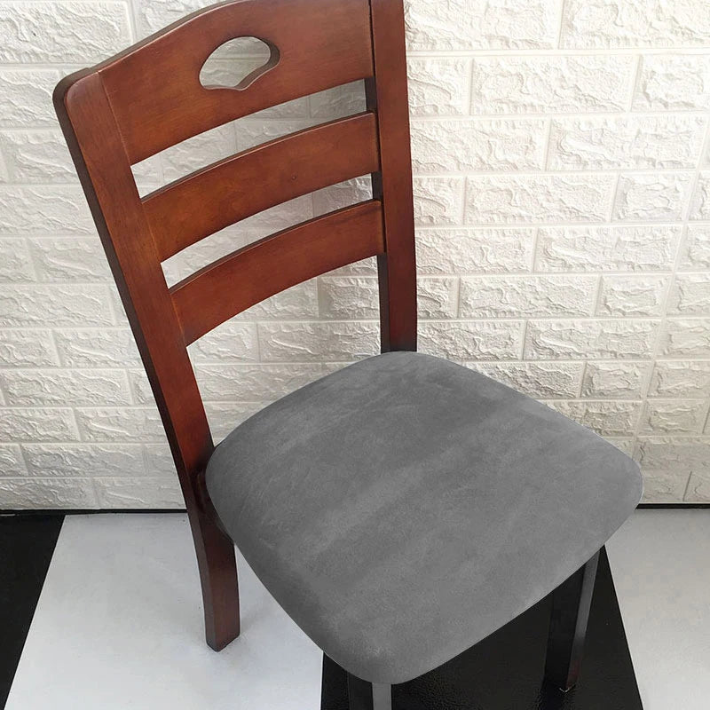 Velvet Haven Chair Cushion Cover | Modern Stretch Velvet Seat Protector For Dining, Office & Banquet Chairs | Soft, Nonslip, Waterproof Elegance In Every Color