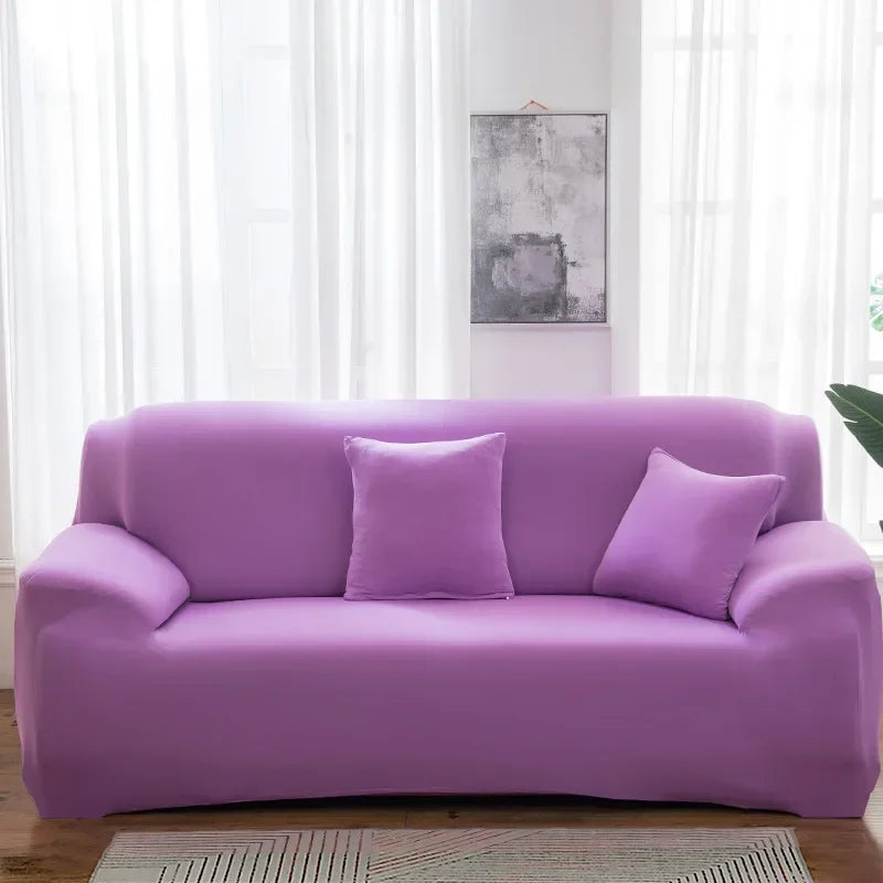 Silken Calm Stretch Sofa Cover Collection (1–4 Seater) | Summer-Breeze Spandex Sofa Protector for Living Rooms, L-Shaped & Corner Couches | Pet-Friendly Luxury Comfort