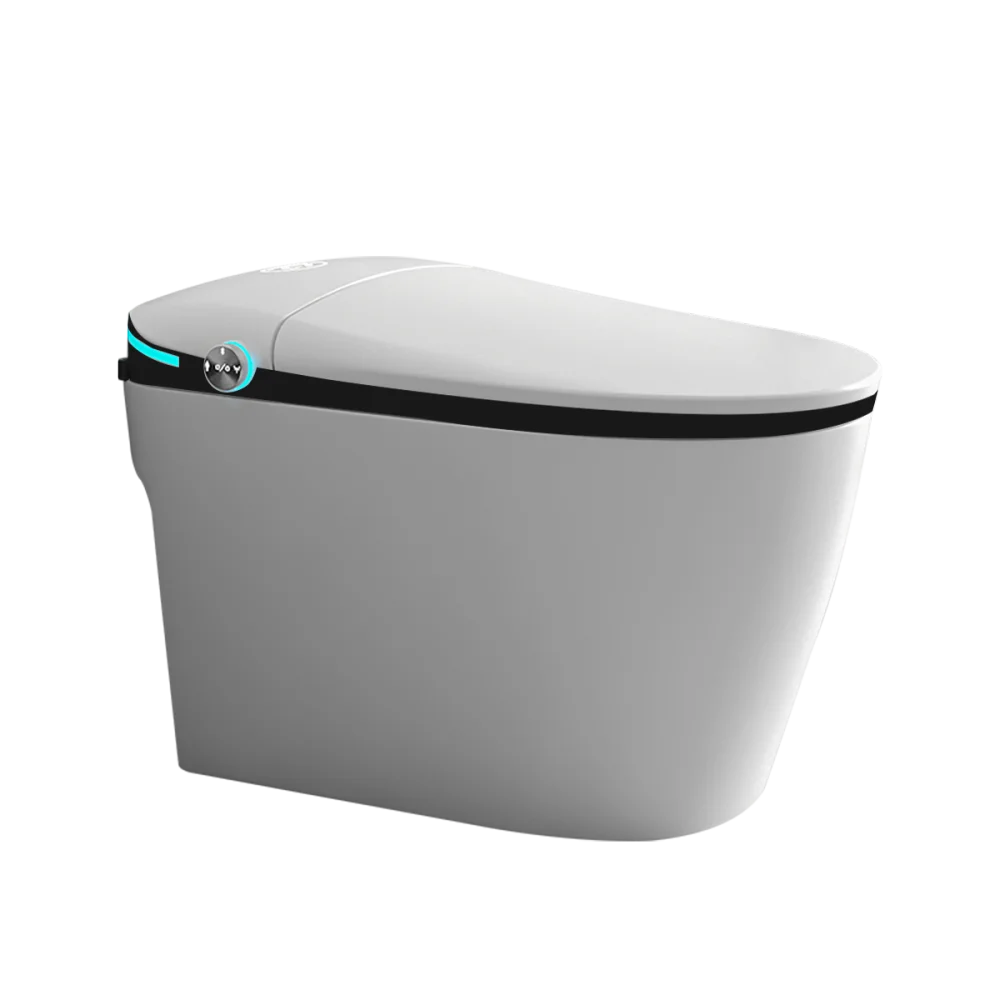 PrivéWave Intelligent Smart Toilet – Auto-Lift Seat, Foot Sensor, LED Display & Bidet Elegance