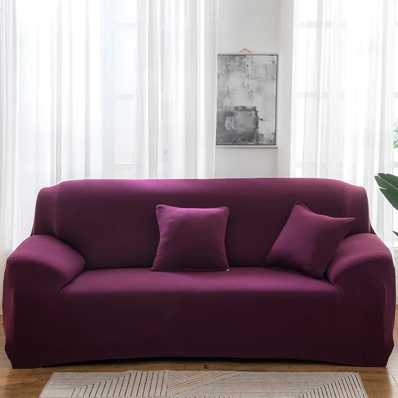 Silken Calm Stretch Sofa Cover Collection (1–4 Seater) | Summer-Breeze Spandex Sofa Protector for Living Rooms, L-Shaped & Corner Couches | Pet-Friendly Luxury Comfort