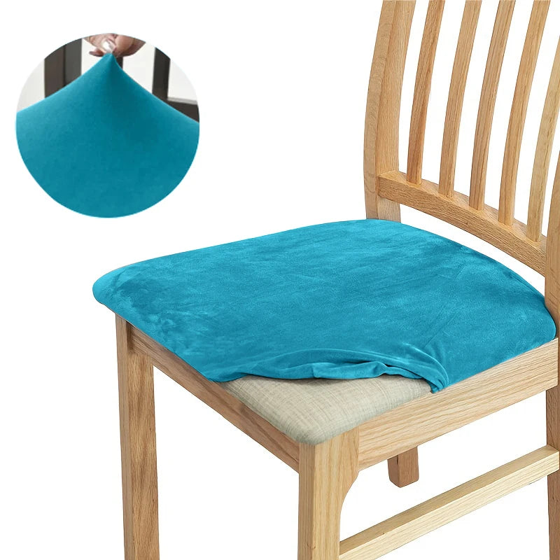Bonney Velvet Harmony Chair Cushion Covers — High-Stretch Velvet Slipcovers for Dining, Office, Banquet & Boutique Interiors